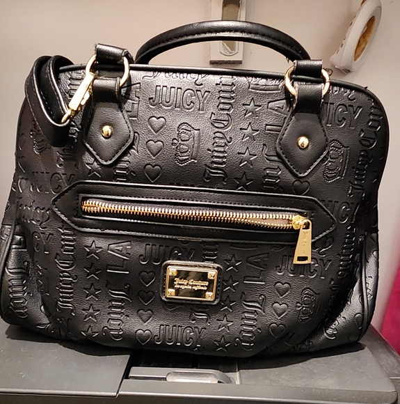 Juicy Couture Handbags - Juicy Couture Black Embossed Satchel